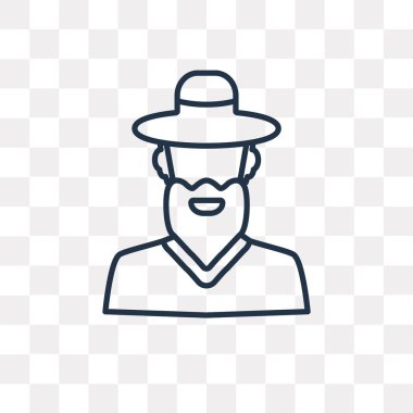 Haham vektör anahat simgesini şeffaf arka plan üzerinde yüksek kalitede doğrusal Haham saydamlık kavramı izole olabilir kullanılan web ve mobil