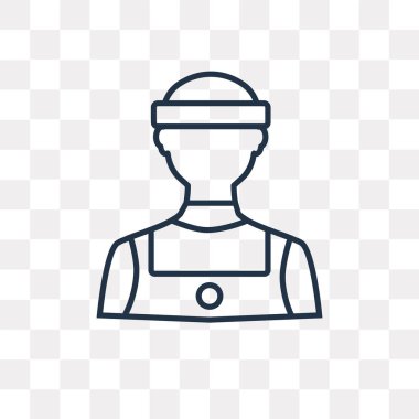 Katip vektör anahat simgesini şeffaf arka plan üzerinde yüksek kalitede doğrusal katip saydamlık kavramı izole olabilir kullanılan web ve mobil