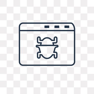 Kullandığınız web ve mobil tarayıcı vektör anahat simgesini şeffaf arka plan üzerinde yüksek kalitede doğrusal tarayıcı saydamlık kavramı izole olabilir