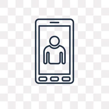 Tablet vektör anahat simgesini şeffaf arka plan üzerinde yüksek kalitede doğrusal Tablet saydamlık kavramı izole olabilir kullanılan web ve mobil