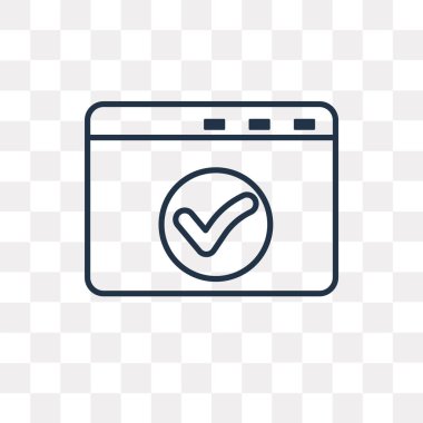 Başarı vektör anahat simgesini şeffaf arka plan üzerinde yüksek kalitede doğrusal başarı saydamlık kavramı izole olabilir kullanılan web ve mobil