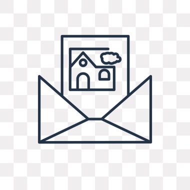 Bülten vektör anahat simgesini şeffaf arka plan üzerinde yüksek kalitede doğrusal bülten saydamlık kavramı izole olabilir kullanılan web ve mobil