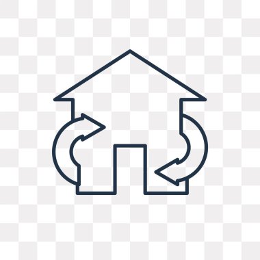 Exchange vektör anahat simgesini şeffaf arka plan üzerinde yüksek kalitede doğrusal Exchange saydamlık kavramı izole olabilir kullanılan web ve mobil