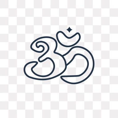 Hinduizm vektör anahat simgesini şeffaf arka plan üzerinde yüksek kalitede doğrusal Hinduizm saydamlık kavramı izole olabilir kullanılan web ve mobil