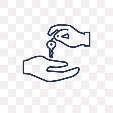 İpotek vektör anahat simgesini şeffaf arka plan üzerinde yüksek kalitede doğrusal ipotek saydamlık kavramı izole olabilir kullanılan web ve mobil