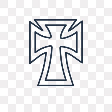 Katoliklik vektör anahat simgesini şeffaf arka plan üzerinde yüksek kalitede doğrusal Katoliklik saydamlık kavramı izole olabilir kullanılan web ve mobil