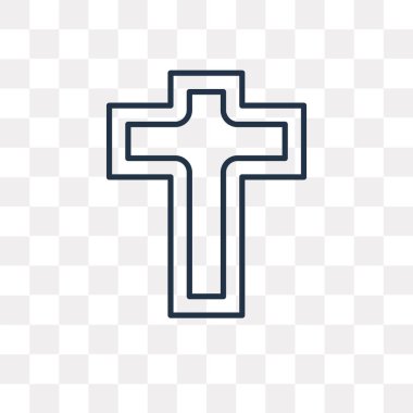 Katoliklik vektör anahat simgesini şeffaf arka plan üzerinde yüksek kalitede doğrusal Katoliklik saydamlık kavramı izole olabilir kullanılan web ve mobil