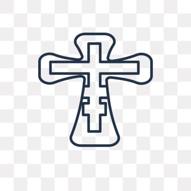 Ortodoks vektör anahat simgesini şeffaf arka plan üzerinde yüksek kalitede doğrusal Ortodoks saydamlık kavramı izole olabilir kullanılan web ve mobil