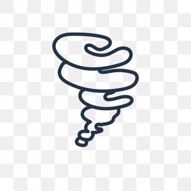 Siklon vektör anahat simgesini şeffaf arka plan üzerinde yüksek kalitede doğrusal siklon saydamlık kavramı izole olabilir kullanılan web ve mobil