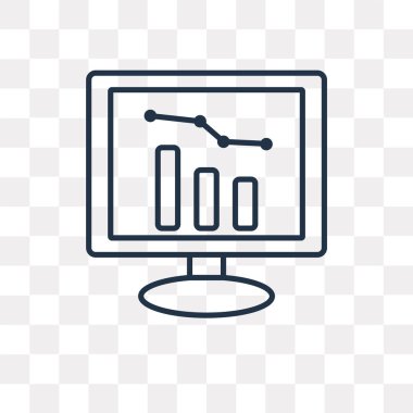 Analytics anahat simgesini şeffaf arka plan üzerinde izole vektör, yüksek kalitede doğrusal Analytics saydamlık kavramı kullanılan web ve mobil olabilir