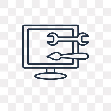 Saydam arka plan üzerinde yüksek kalitede doğrusal De saydamlık kavramı izole de vektör anahat simgesini kullandığınız web ve mobil olabilir