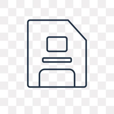 Yedek vektör anahat simgesini şeffaf arka plan üzerinde yüksek kalitede doğrusal yedekleme saydamlık kavramı izole olabilir kullanılan web ve mobil