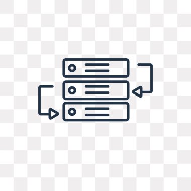 Vektör anahat simgesini şeffaf arka plan üzerinde izole hosting, kaliteli doğrusal Hosting saydamlık kavramı kullanılan web ve mobil olabilir