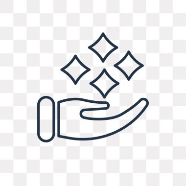 Değeri vektör anahat simgesini şeffaf arka plan üzerinde yüksek kalitede doğrusal değer saydamlık kavramı izole olabilir kullanılan web ve mobil