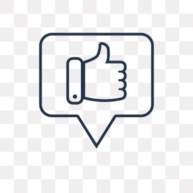 Geribildirim vektör anahat simgesini şeffaf arka plan üzerinde yüksek kalitede doğrusal geribildirim saydamlık kavramı izole olabilir kullanılan web ve mobil