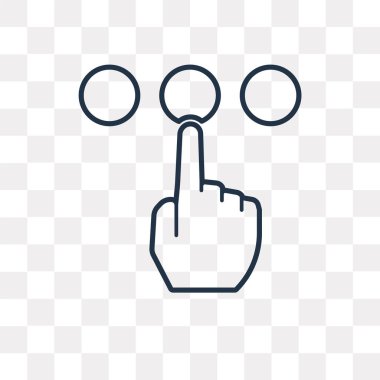 Seç vektör anahat simgesini şeffaf arka plan üzerinde yüksek kalitede doğrusal Seç saydamlık kavramı izole olabilir kullanılan web ve mobil