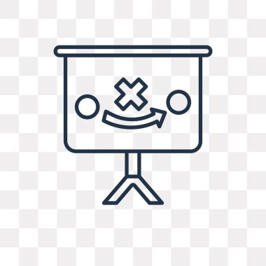 Vektör anahat simgesini şeffaf arka plan üzerinde izole planlama, yüksek kaliteli doğrusal planlama saydamlık kavramı kullanılan web ve mobil olabilir