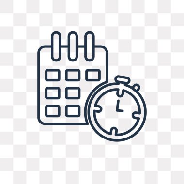 Son tarih vektör anahat simgesini şeffaf arka plan üzerinde yüksek kalitede doğrusal son tarih saydamlık kavramı izole kullanılan web ve mobil olabilir