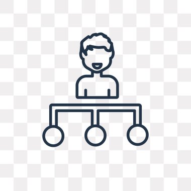 Kafa anahat simgesini şeffaf arka plan üzerinde izole vektör, yüksek kalitede doğrusal kafa saydamlık kavramı kullanılan web ve mobil olabilir