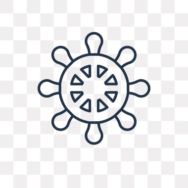 Tekerlek vektör anahat simgesini şeffaf arka plan üzerinde izole direksiyon, yüksek kalitede doğrusal direksiyon saydamlık kavramı kullanılan web ve mobil olabilir