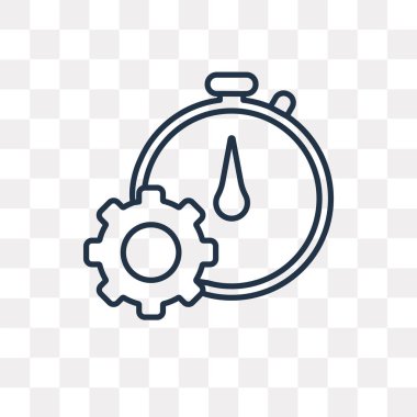 Zamanlayıcı vektör anahat simgesini şeffaf arka plan üzerinde yüksek kalite doğrusal Timer Şeffaflık anlayışı izole olabilir kullanılan web ve mobil