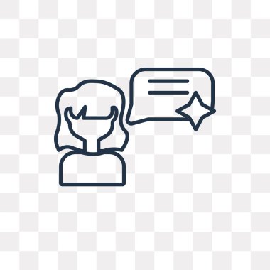 Gözden geçirme vektör anahat simgesini şeffaf arka plan üzerinde yüksek kalitede doğrusal bir daha gözden geçirme saydamlık kavramı izole kullanılan web ve mobil olabilir