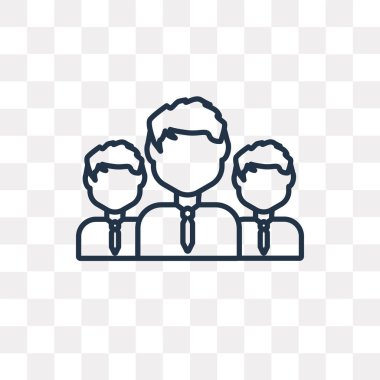 İşçiler anahat simgesini şeffaf arka plan üzerinde izole vektör, yüksek kalitede doğrusal işçi saydamlık kavramı kullanılan web ve mobil olabilir