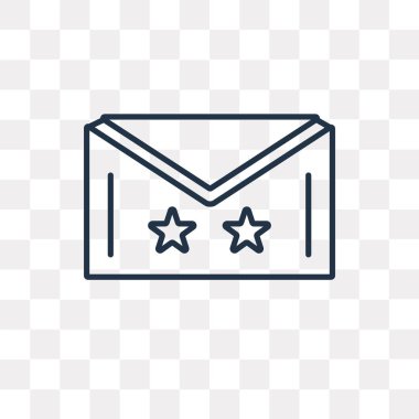 E-posta vektör anahat simgesini şeffaf arka plan üzerinde yüksek kalitede doğrusal e-posta saydamlık kavramı izole olabilir kullanılan web ve mobil