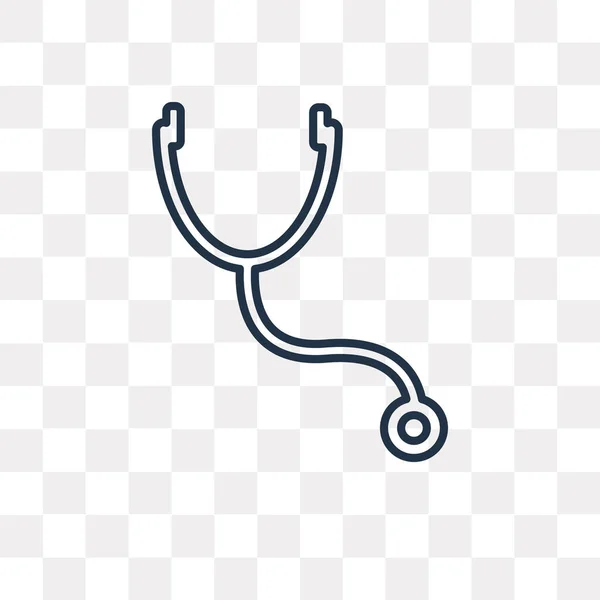 Icona Del Profilo Vettoriale Dello Stetoscopio Isolata Sfondo Trasparente Concetto — Vettoriale Stock