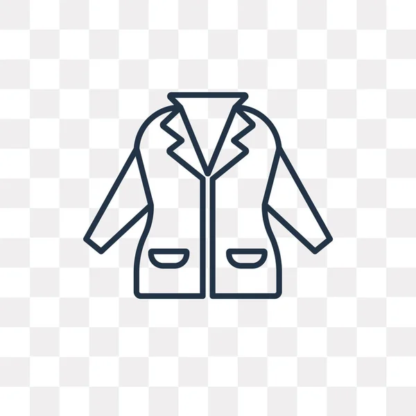 Icono Esquema Vector Código Vestido Aislado Fondo Transparente Concepto Transparencia — Vector de stock