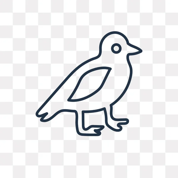 Pták Vektorový Obrys Ikona Izolované Průhledné Pozadí Vysoce Kvalitní Lineární — Stockový vektor