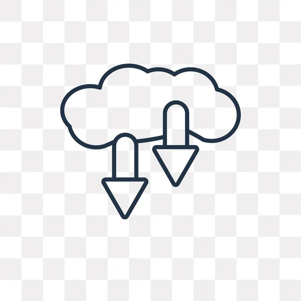 Иконка Вектора Облачных Вычислений Изолированная Прозрачном Фоне Высококачественная Концепция Прозрачности — стоковый вектор
