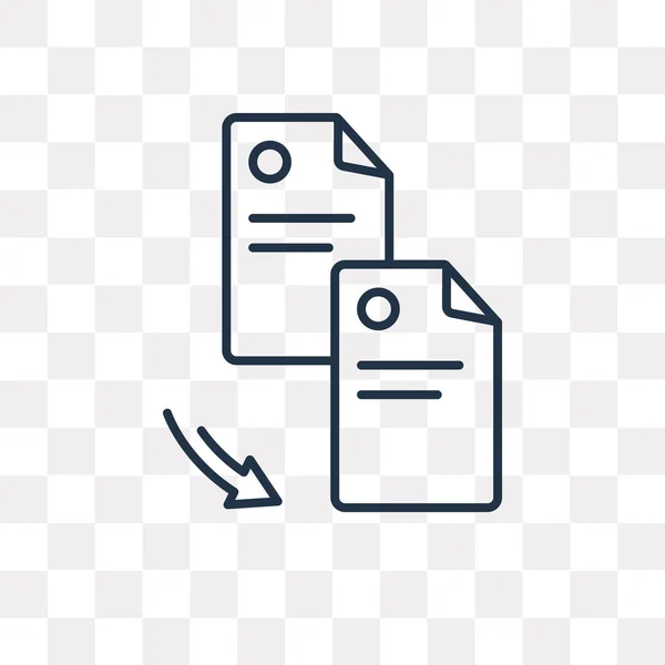 Kopiervektorumrandung Icon Isoliert Auf Transparentem Hintergrund Qualitativ Hochwertige Lineare Kopiertransparenz — Stockvektor