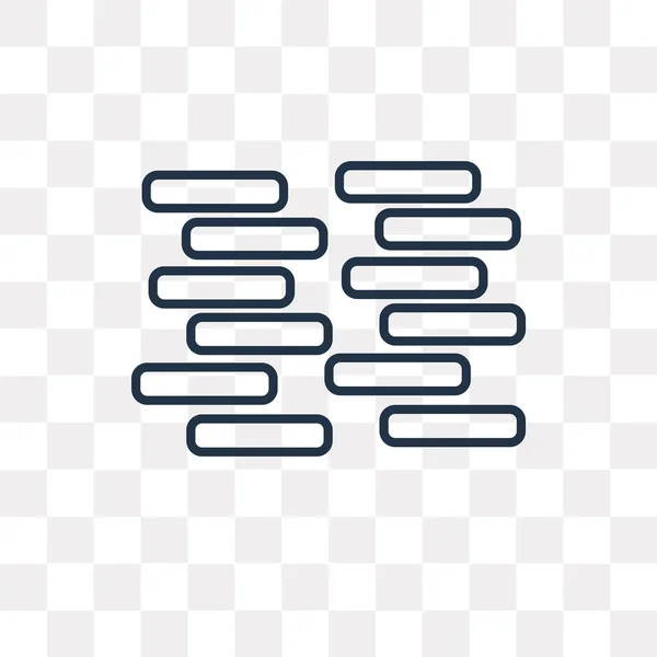 Jenga Vektor Outline Icon Isoliert Auf Transparentem Hintergrund Qualitativ Hochwertige — Stockvektor