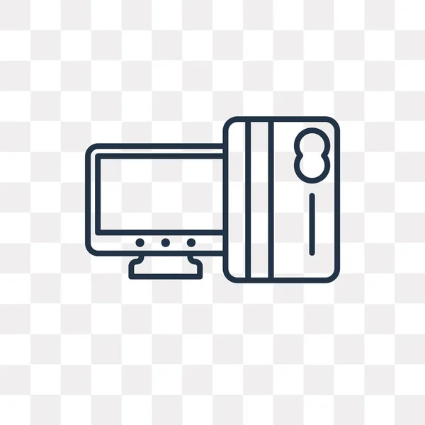 Cit Card Vektor Outline Icon Isoliert Auf Transparentem Hintergrund Qualitativ — Stockvektor