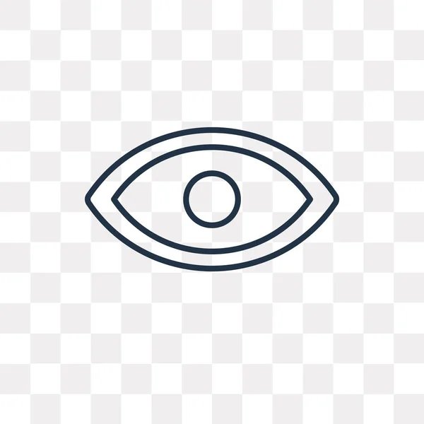 Vision Vector Outline Icon Isoliert Auf Transparentem Hintergrund Qualitativ Hochwertige — Stockvektor