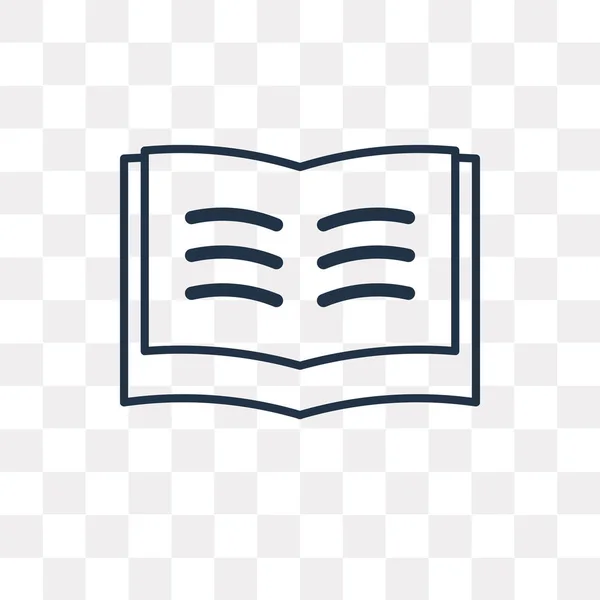 Open Book Vektor Outline Icon Isoliert Auf Transparentem Hintergrund Qualitativ — Stockvektor