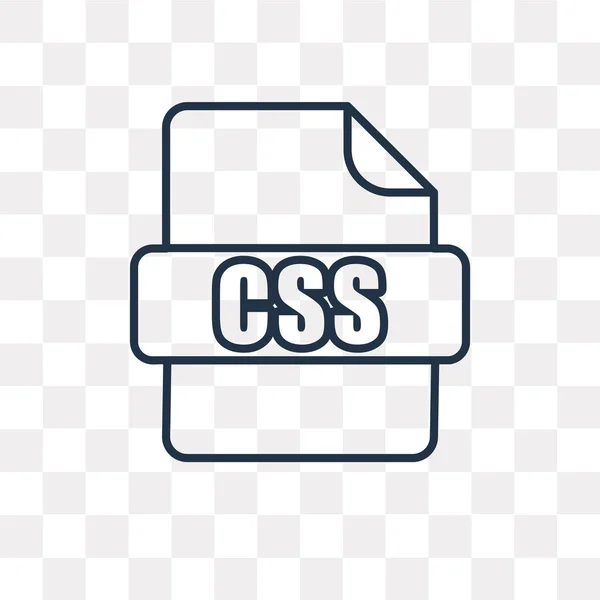 Css Dateiformat Vektor Outline Symbol Isoliert Auf Transparentem Hintergrund Hohe — Stockvektor