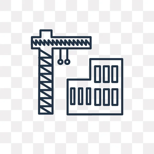 Icono Contorno Vector Construcción Aislado Sobre Fondo Transparente Lineal Alta — Archivo Imágenes Vectoriales