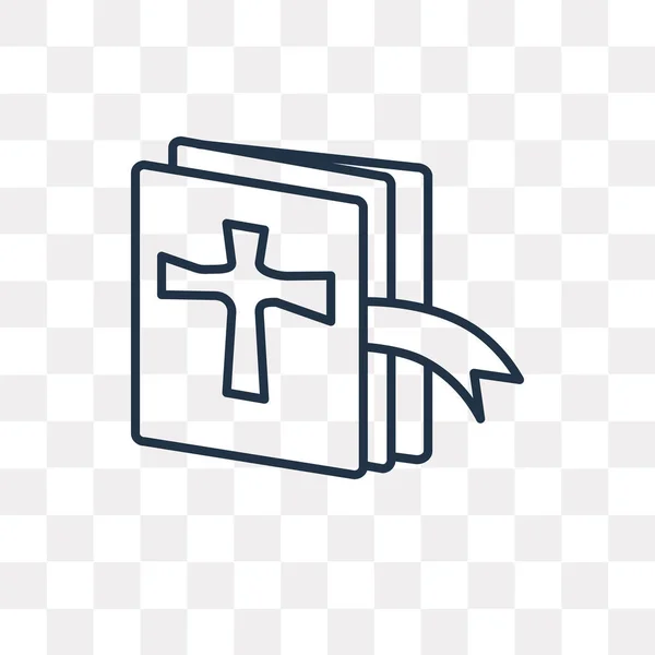 Bibel Vektor Umrisssymbol Isoliert Auf Transparentem Hintergrund Qualitativ Hochwertiges Lineares — Stockvektor