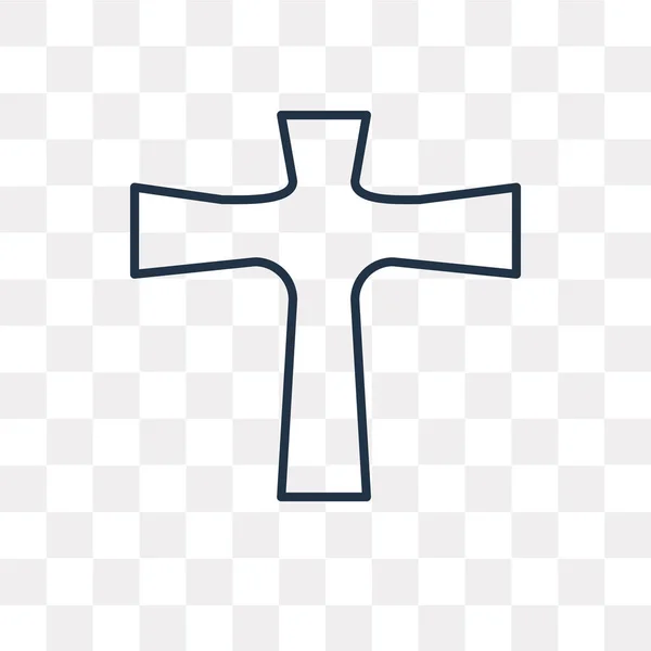 Піктограма Контуру Хреста Ізольована Прозорому Фоні Високоякісна Концепція Прозорості Хреста — стоковий вектор