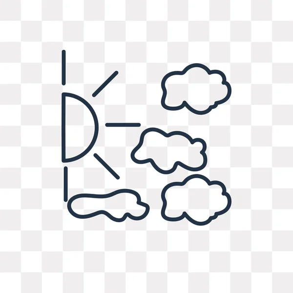 Облачный Векторный Контур Значок Изолирован Прозрачном Фоне Высокое Качество Линейной — стоковый вектор