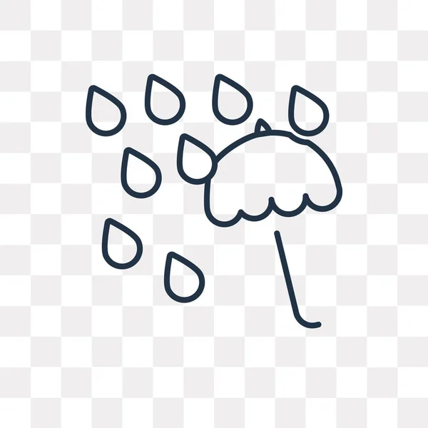 Schirmvektor Umriss Symbol Isoliert Auf Transparentem Hintergrund Hohe Qualität Linearen — Stockvektor