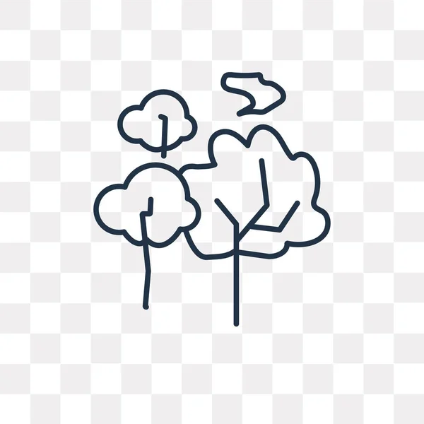 Bäume Vektor Umriss Symbol Isoliert Auf Transparentem Hintergrund Qualitativ Hochwertige — Stockvektor