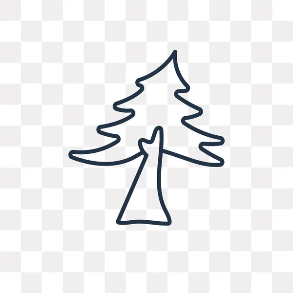 Піктограма Векторного Контуру Соснового Дерева Ізольована Прозорому Фоні Високоякісна Лінійна — стоковий вектор