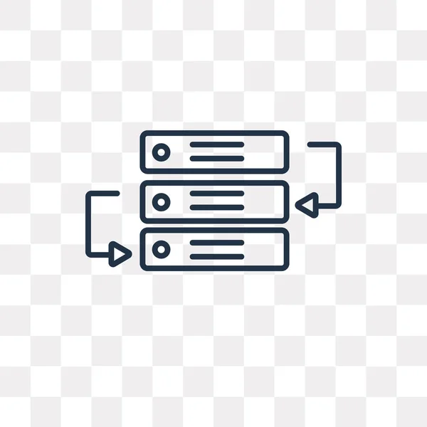 Hosting Vektor Outline Icon Isoliert Auf Transparentem Hintergrund Qualitativ Hochwertiges — Stockvektor