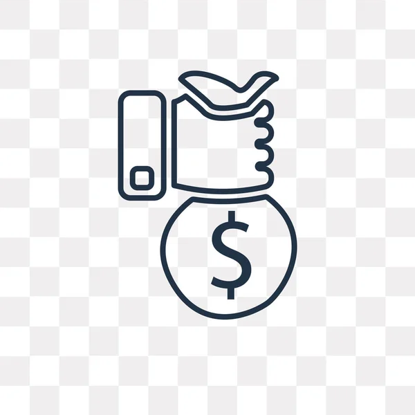 Icono Esquema Vector Inversión Aislado Sobre Fondo Transparente Concepto Transparencia — Vector de stock