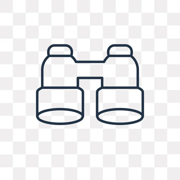 Ferngläser Vektor Outline Icon Isoliert Auf Transparentem Hintergrund Qualitativ Hochwertige — Stockvektor