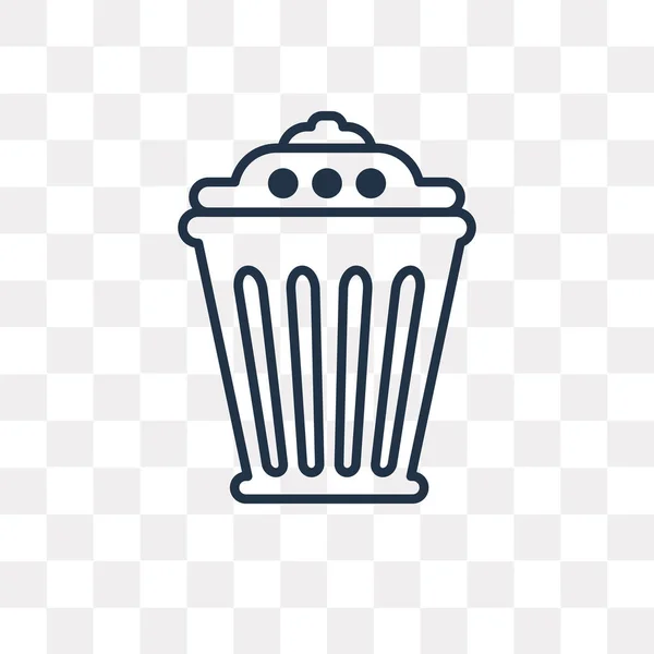 Trash Vector Outline Icon Isoliert Auf Transparentem Hintergrund Qualitativ Hochwertige — Stockvektor