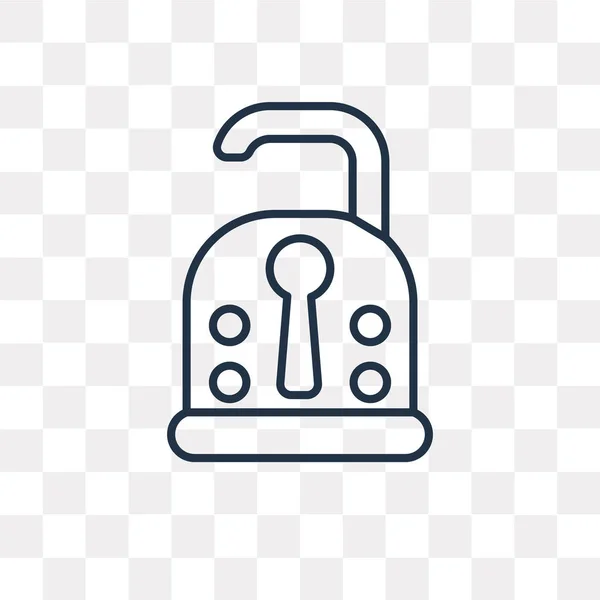 Unlock Vector Overzicht Pictogram Geïsoleerd Transparante Achtergrond Hoge Kwaliteit Lineaire — Stockvector